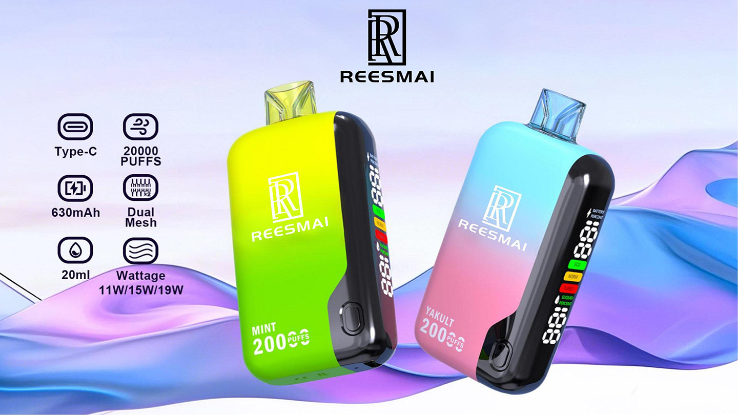REESMAI Disposable Vape: 20000 Puffs, Type-C, 630mAh, Dual Mesh Coil