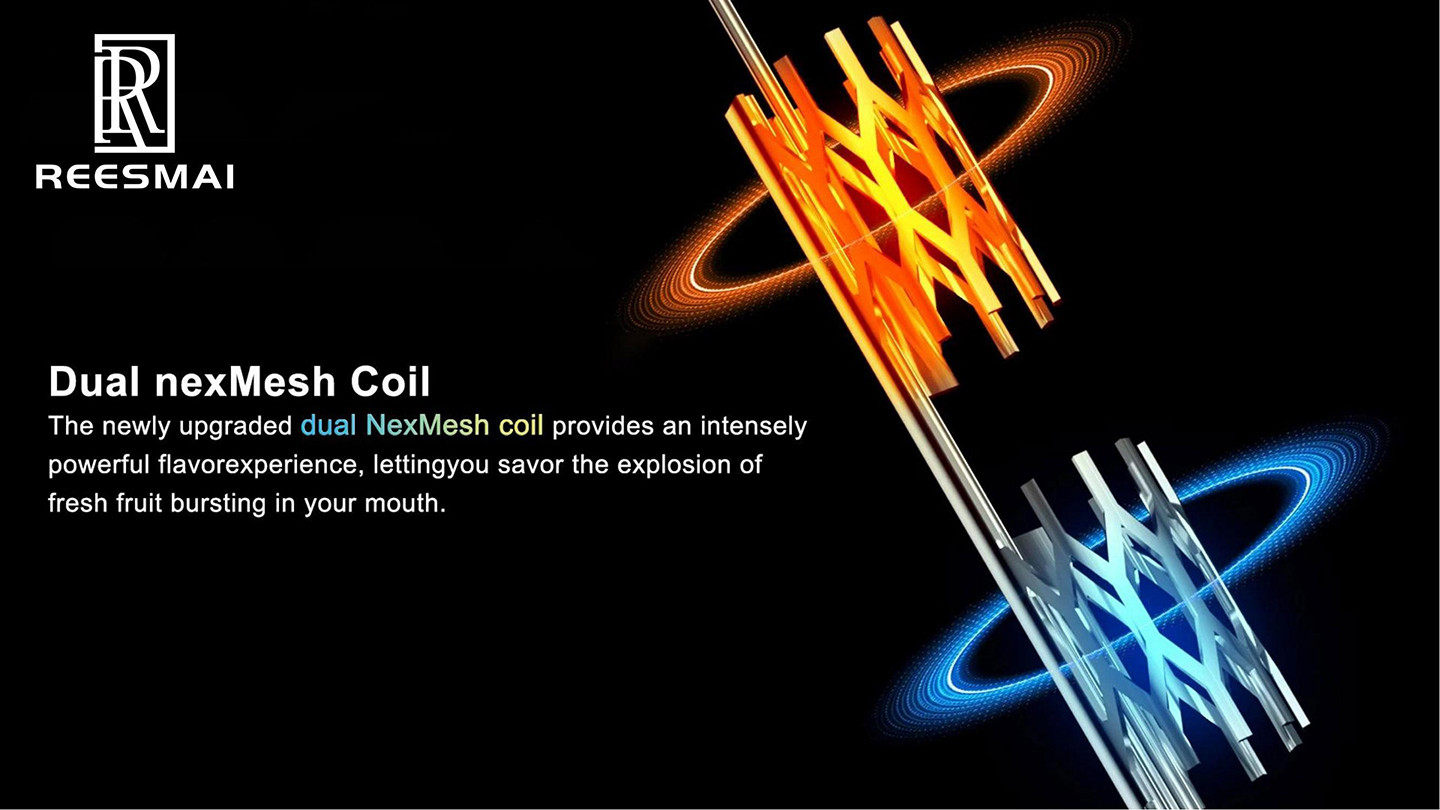 REESMAI Dual nexMesh Coil: Flavor Boost, Vape Technology, Disposable Device