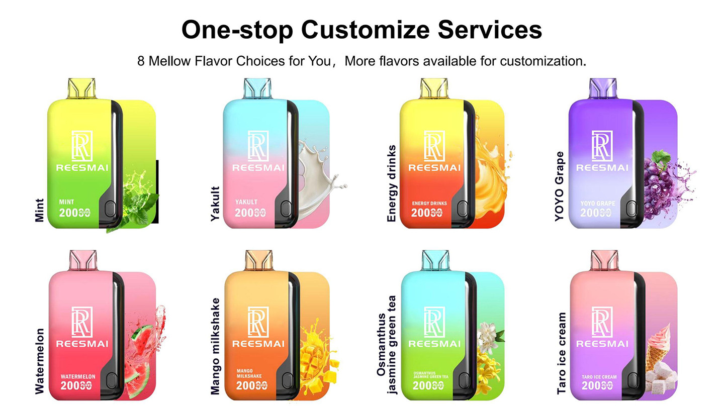 REESMAI Disposable Vape Flavors: 8 Options, Customizable, Fruit/Mint/Taro