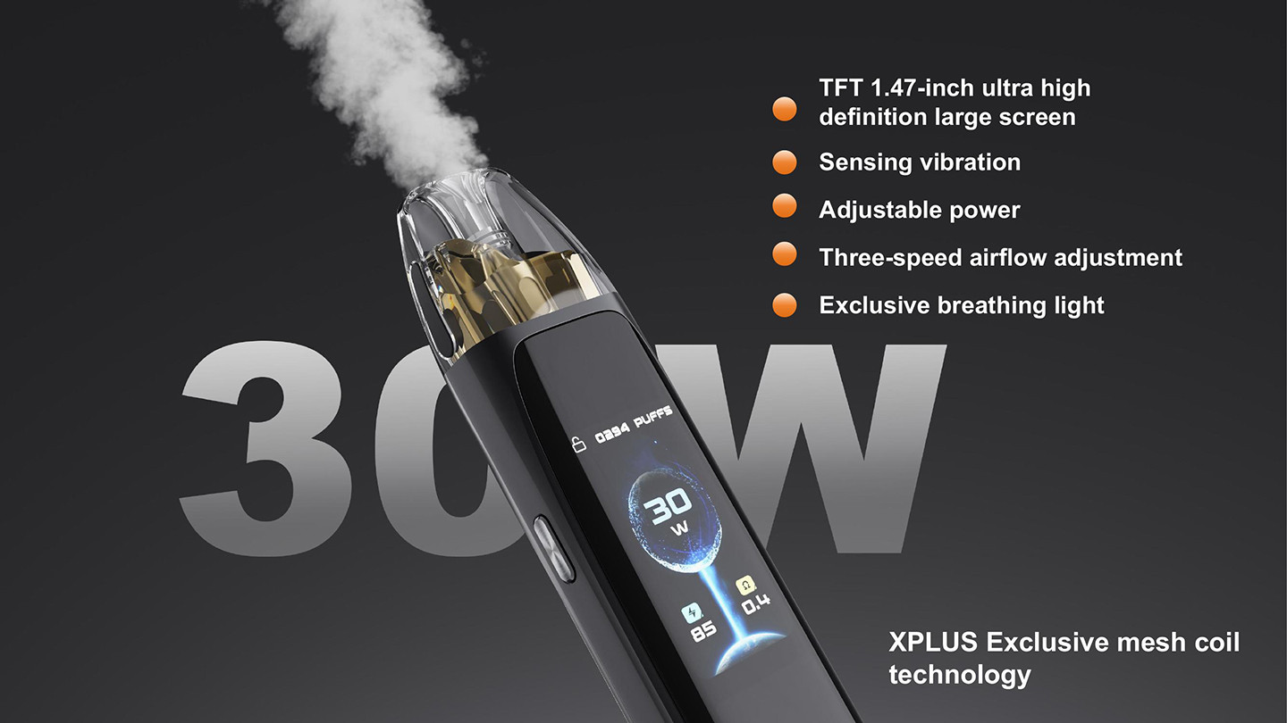 30W ARES PRO Vape Pod with TFT Screen & Mesh Coil
