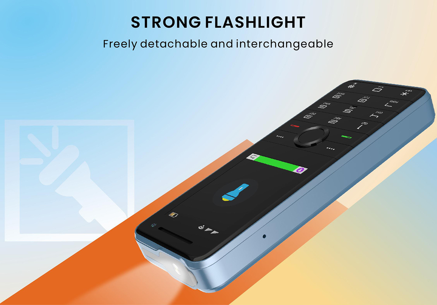 Mobile Phone Vape with Detachable Strong Flashlight