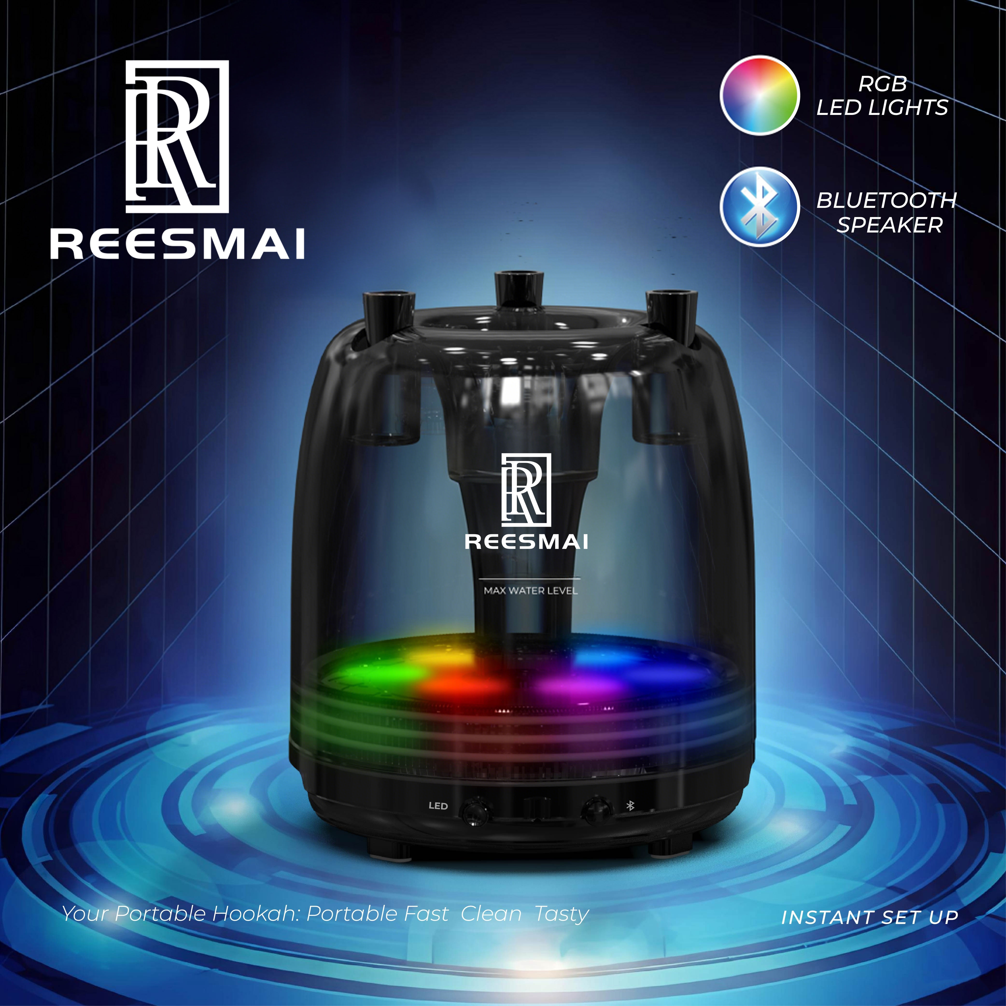Your Portable Hookah: Portable Fast Clean Tasty. INSTANT SET UP Features & Functions